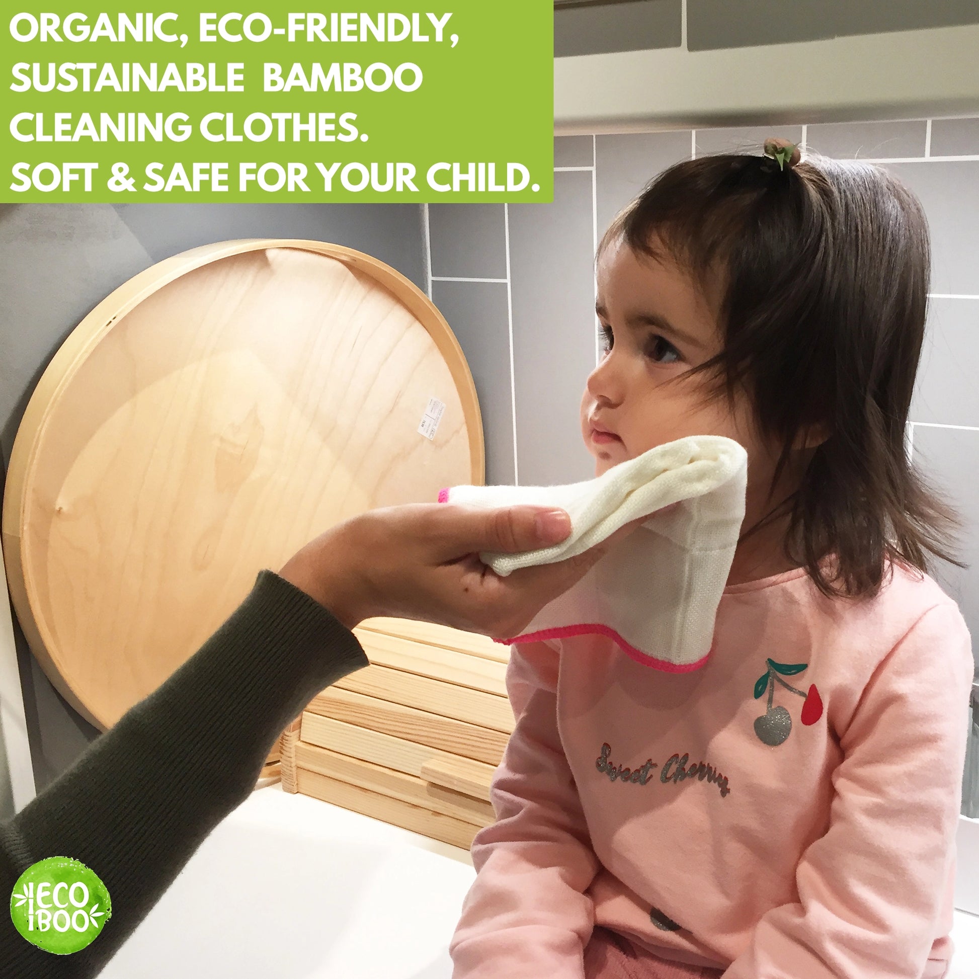 Unpaper towels - safe for your kids. Messy toddlers are no match for Ecoboo! Use on sticky hands, faces, trays and floors.